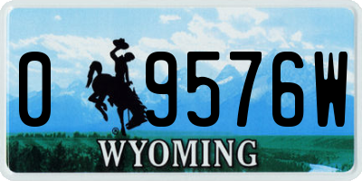 WY license plate 09576W
