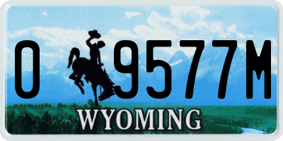 WY license plate 09577M