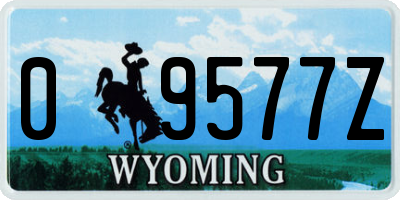 WY license plate 09577Z