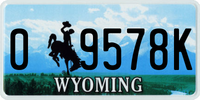 WY license plate 09578K