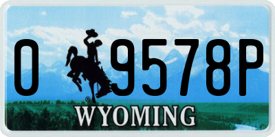 WY license plate 09578P