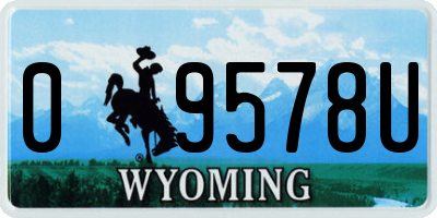 WY license plate 09578U