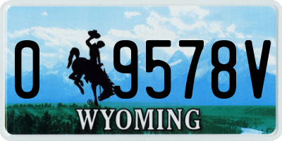 WY license plate 09578V