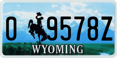 WY license plate 09578Z