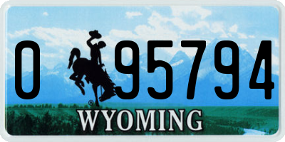 WY license plate 095794