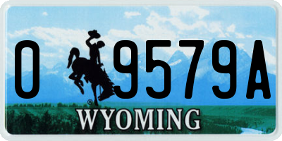 WY license plate 09579A