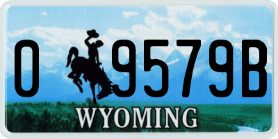 WY license plate 09579B