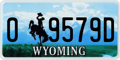 WY license plate 09579D