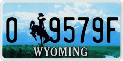 WY license plate 09579F
