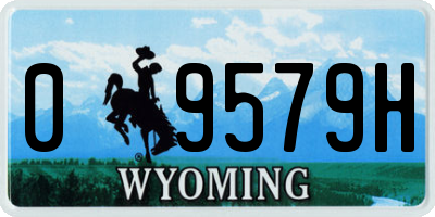 WY license plate 09579H