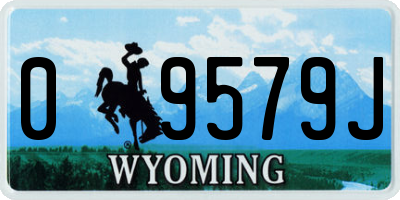 WY license plate 09579J