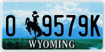 WY license plate 09579K