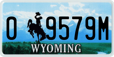 WY license plate 09579M