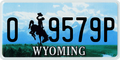 WY license plate 09579P