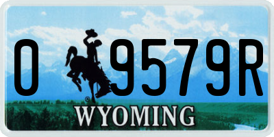 WY license plate 09579R