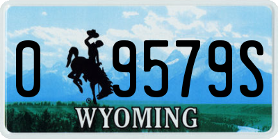 WY license plate 09579S