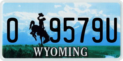 WY license plate 09579U