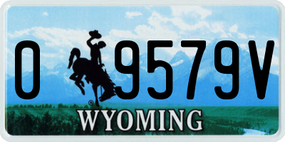 WY license plate 09579V