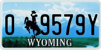 WY license plate 09579Y