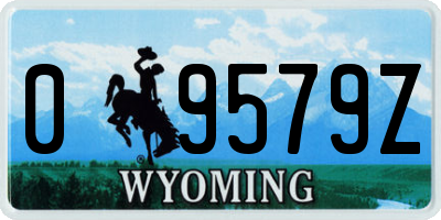 WY license plate 09579Z