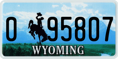 WY license plate 095807