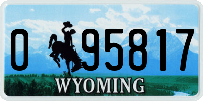 WY license plate 095817