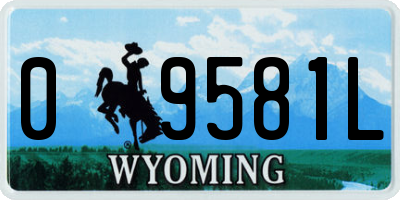 WY license plate 09581L