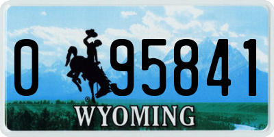WY license plate 095841