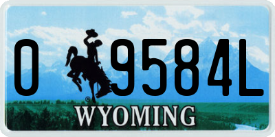 WY license plate 09584L
