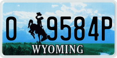 WY license plate 09584P