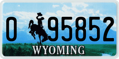 WY license plate 095852