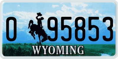 WY license plate 095853