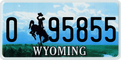 WY license plate 095855