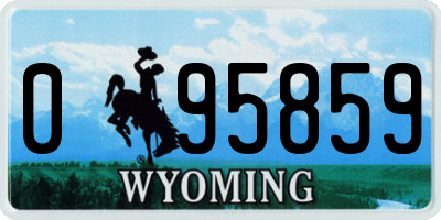 WY license plate 095859