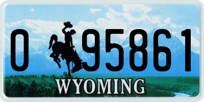 WY license plate 095861