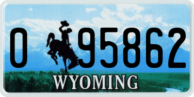 WY license plate 095862