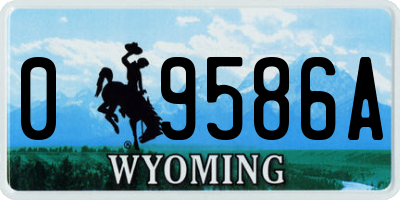 WY license plate 09586A
