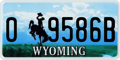 WY license plate 09586B
