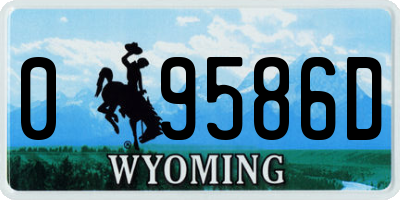 WY license plate 09586D