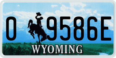 WY license plate 09586E