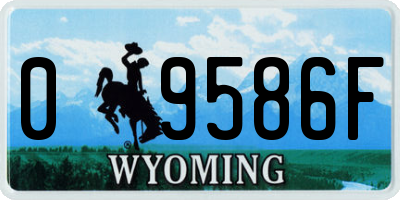 WY license plate 09586F