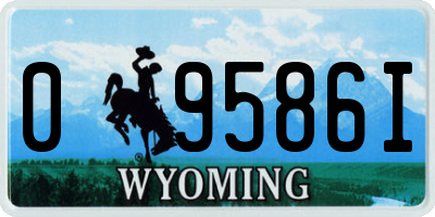 WY license plate 09586I