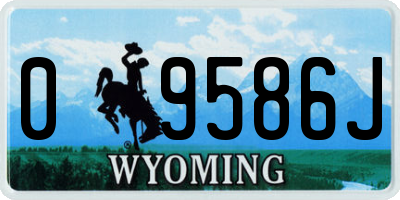 WY license plate 09586J