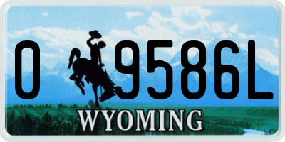 WY license plate 09586L
