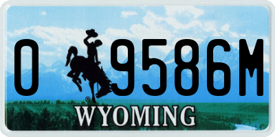 WY license plate 09586M