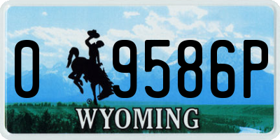 WY license plate 09586P