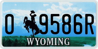 WY license plate 09586R