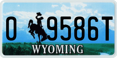 WY license plate 09586T