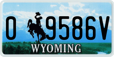 WY license plate 09586V