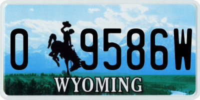 WY license plate 09586W